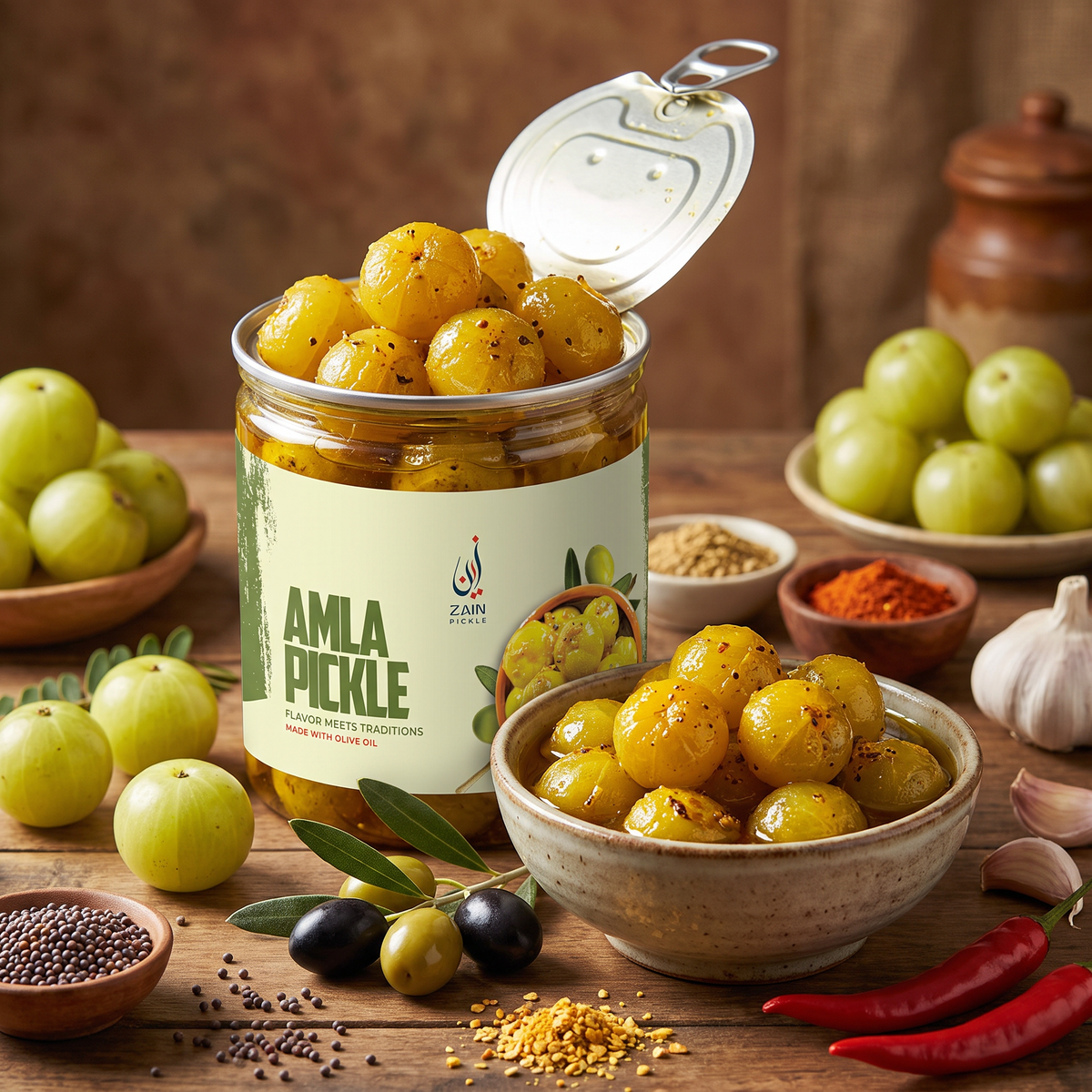 Amla Pickle (Olive Oil)