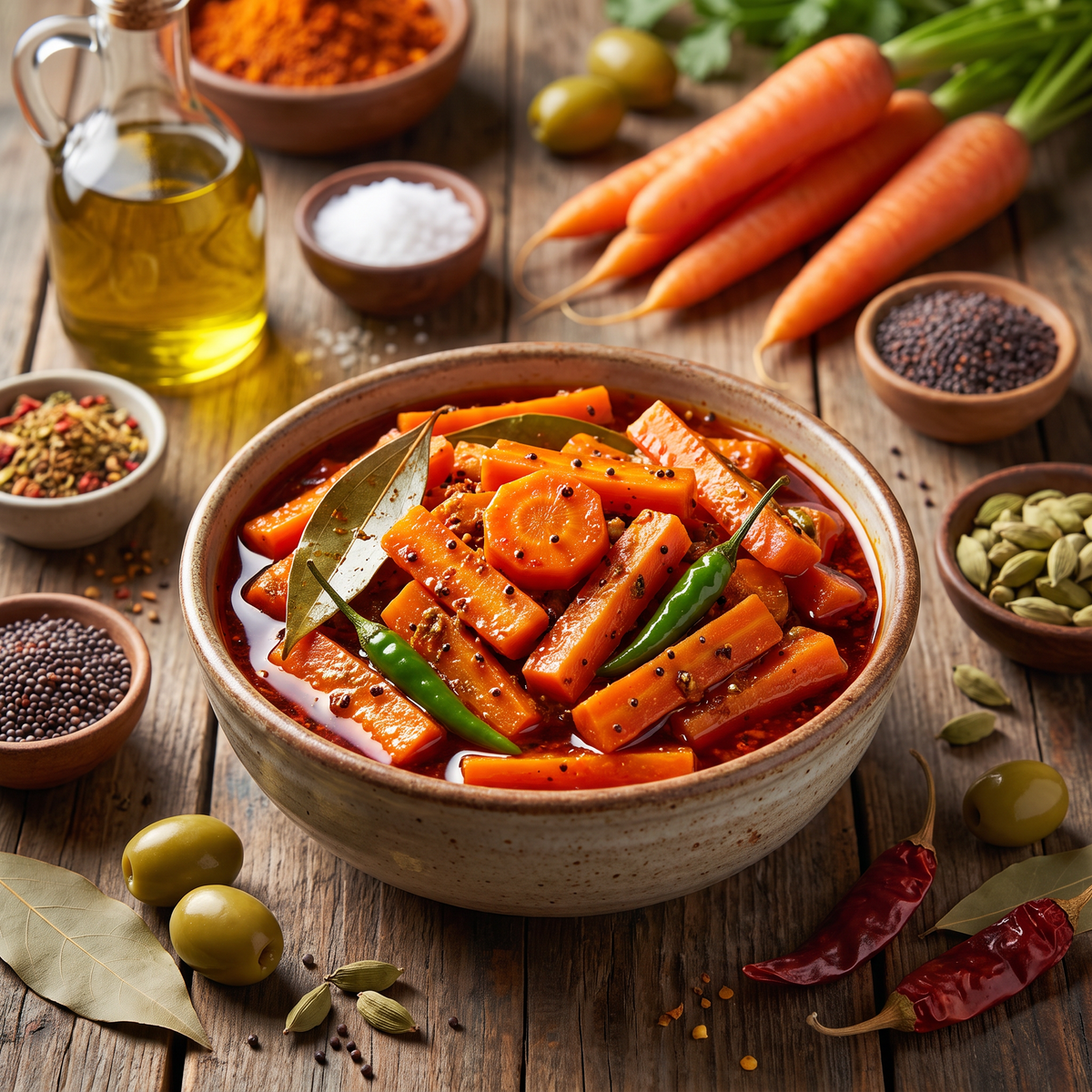 Carrot Pickle (Olive Oil)