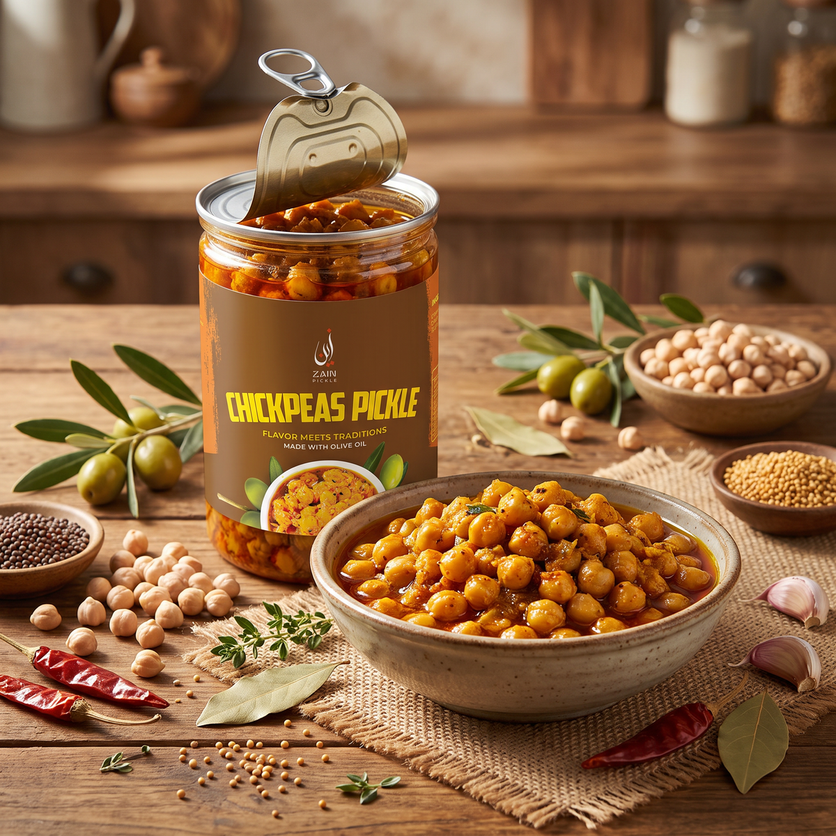 Chickpeas Masla Pickle (Olive Oil)