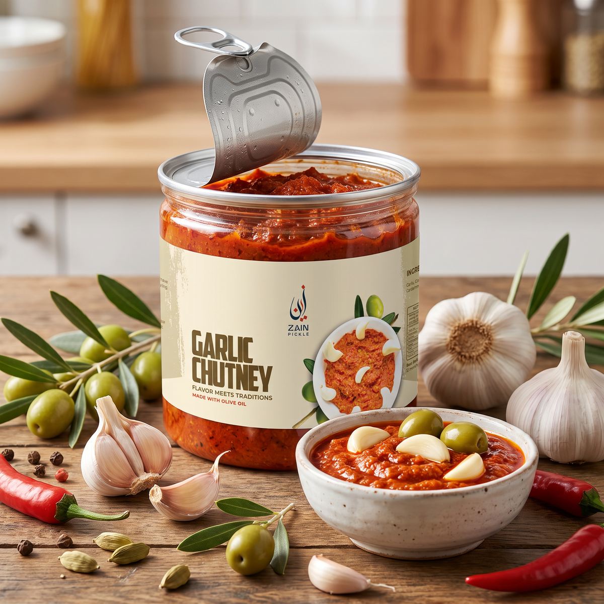 Garlic Chutney (Olive Oil)