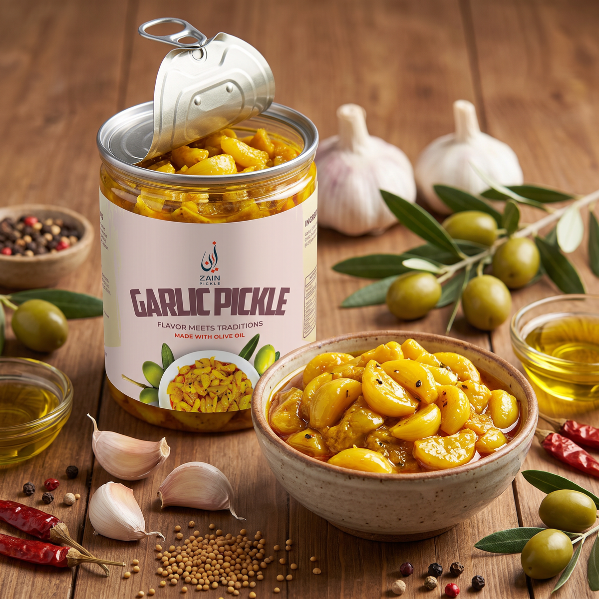 Garlic Pickle (Olive Oil)
