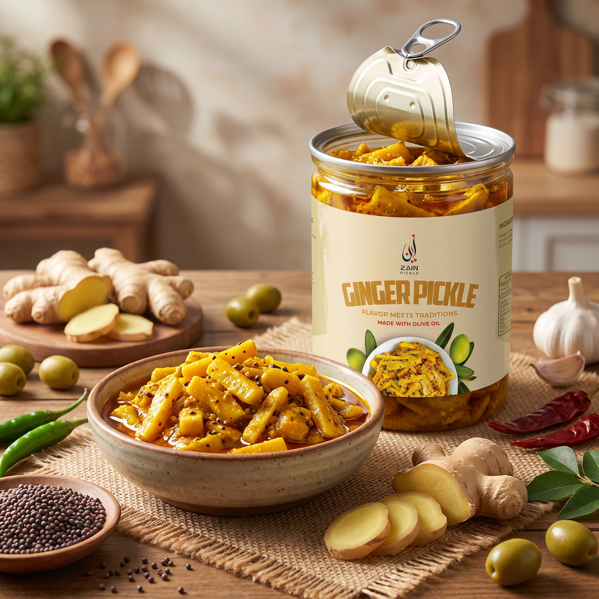 Ginger Pickle (Adrak) (Olive Oil)