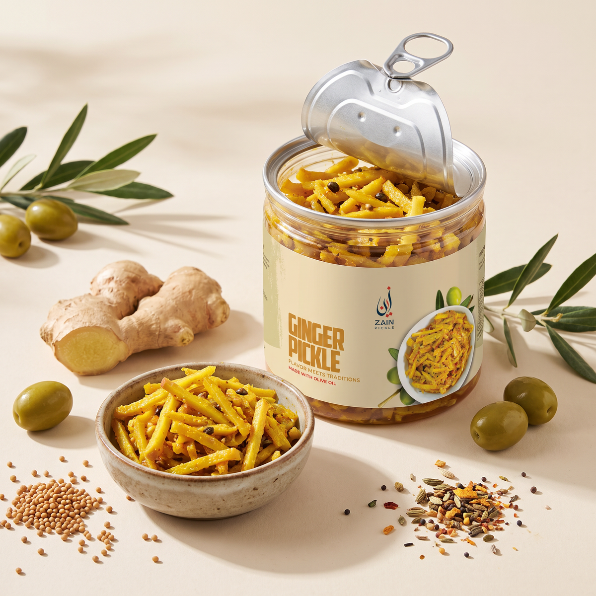 Ginger Pickle (Adrak) (Olive Oil)