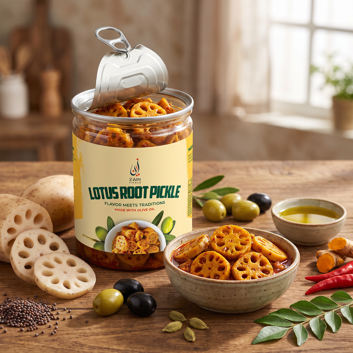 Lotus Root Pickle (Olive Oil)