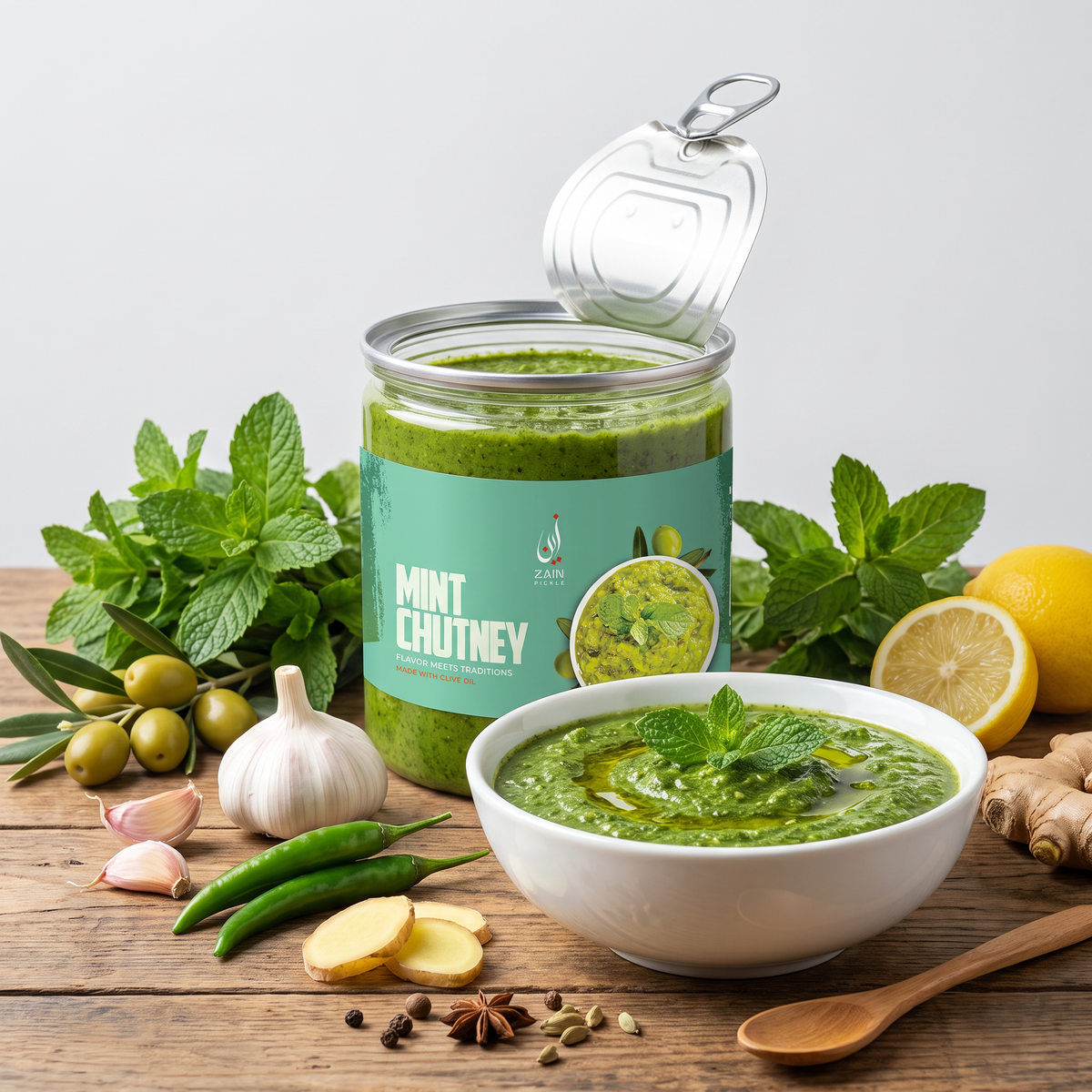 Mint Chutney (Olive Oil)
