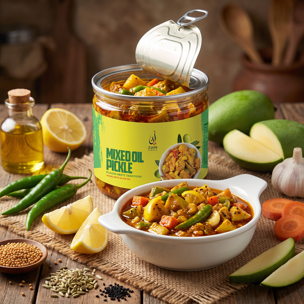 Mixed Oil Pickle (Olive Oil)