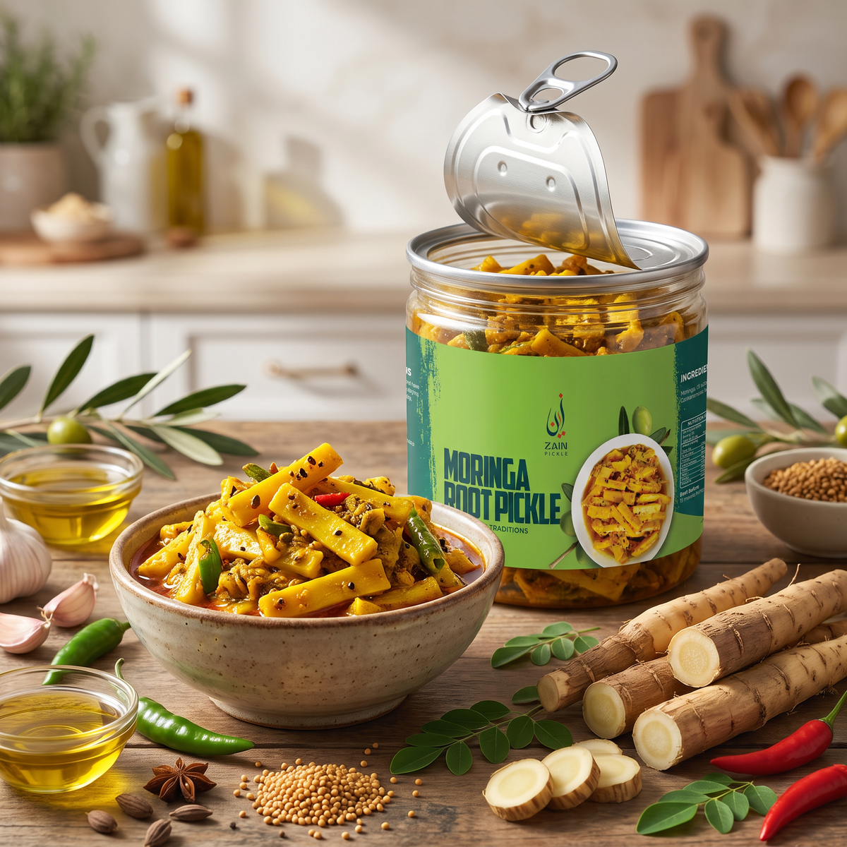 Moringa Root Pickle (Olive Oil)