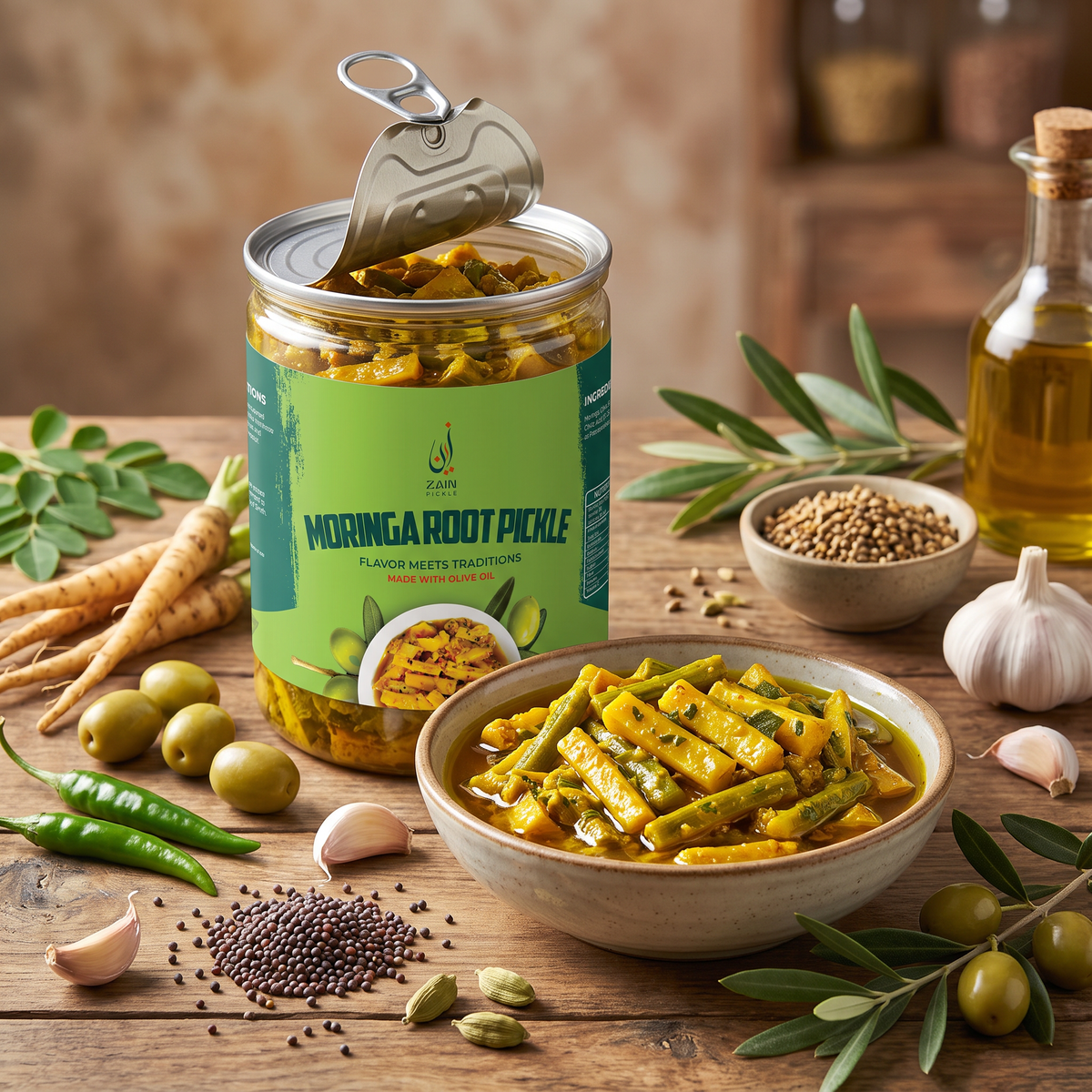 Moringa Root Pickle (Olive Oil)