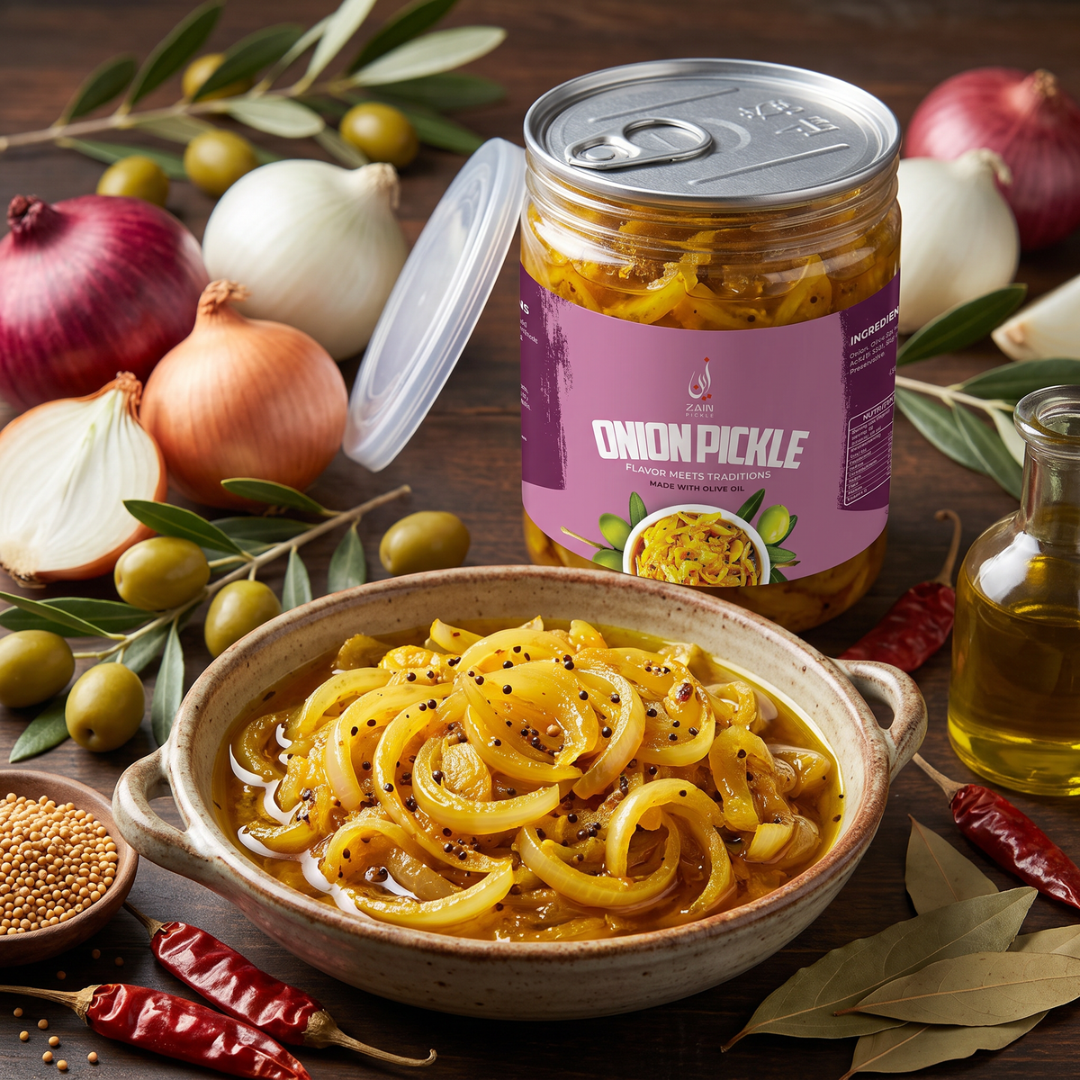 Onion Pickle (Olive Oil)